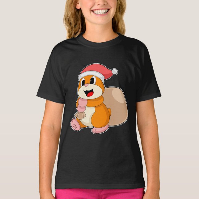 Hamster Christmas Sack T-Shirt (Vorderseite)