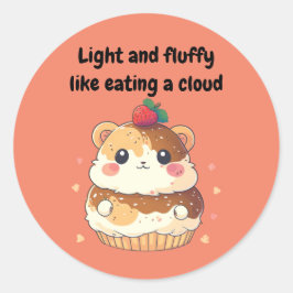 Hamster Cream Puff - leicht und flüssig Runder Aufkleber