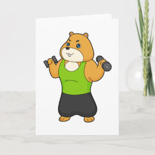 Hamster-Fitness-Hantel Karte