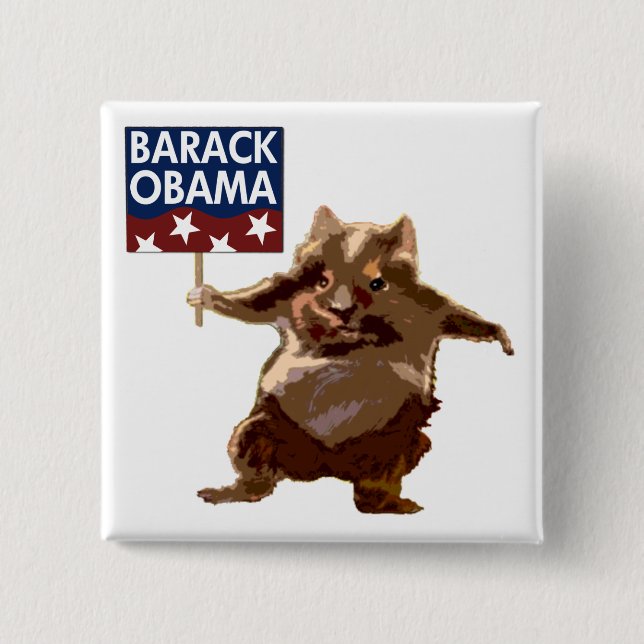 Hamster für Barack Obama Knopf Button (Vorderseite)