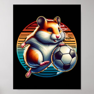 Hamster-Fußballspieler Cool Byll Champion Kinder Poster