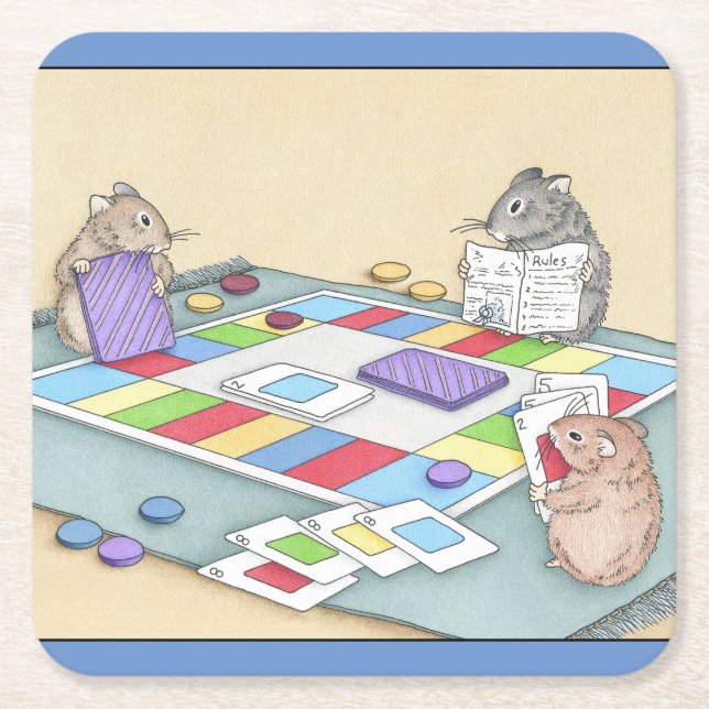 Hamster Games Rechteckiger Pappuntersetzer (Vorderseite)