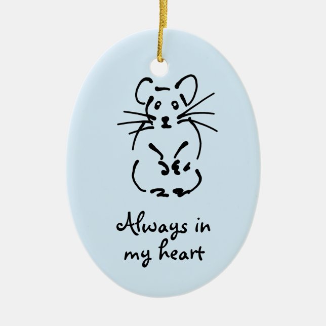 Hamster-Gedenkschmuck Keramik Ornament (Vorne)