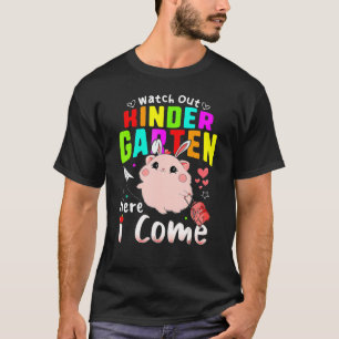 Hamster Girl Back to School Kindergarten T-Shirt