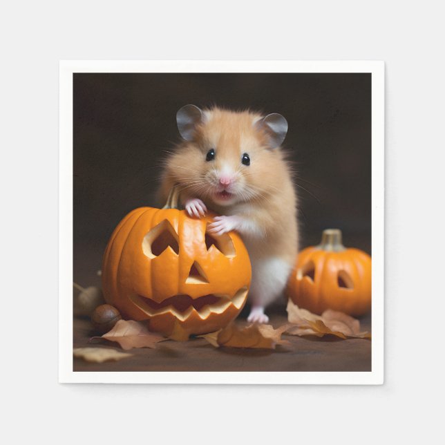 Hamster Halloween Serviette (Vorderseite)