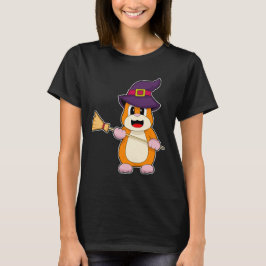 Hamster Halloween Witz Broom T-Shirt