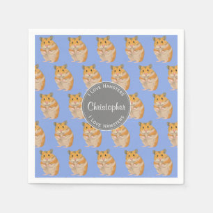 Hamster-Hamster-Muster Liebe des Blaus I Serviette