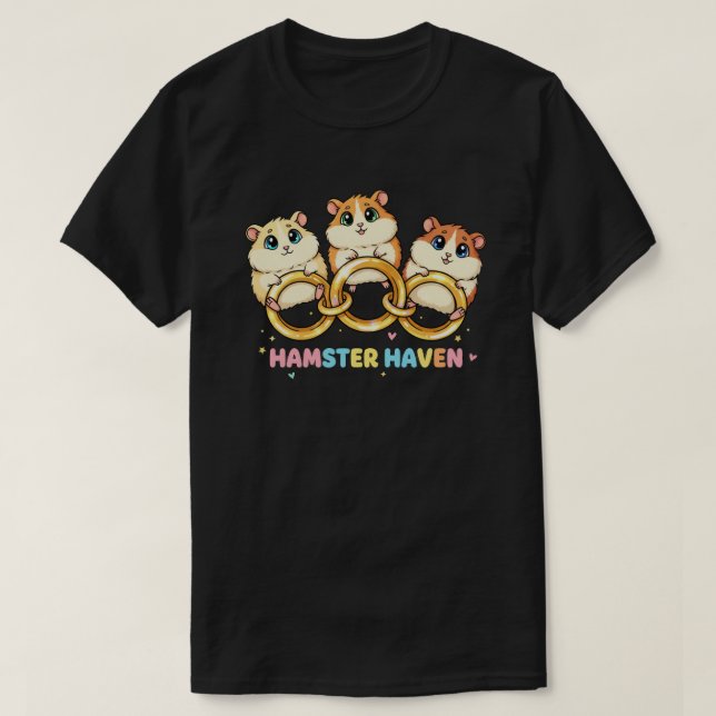 Hamster Haven Cute Ring Design T-Shirt (Design vorne)