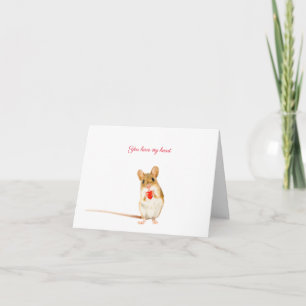 Hamster-Herz-Grußkarte Karte