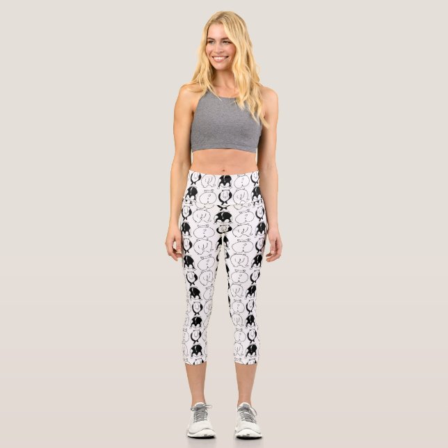 Hamster Hintern Pattern Capri Leggings (Vorderseite)