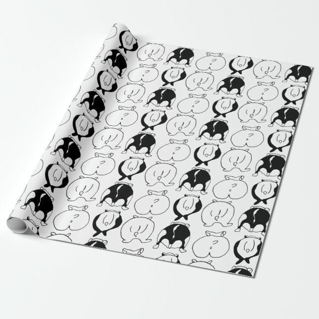 Hamster Hintern Pattern Geschenkpapier (Ungerollt)