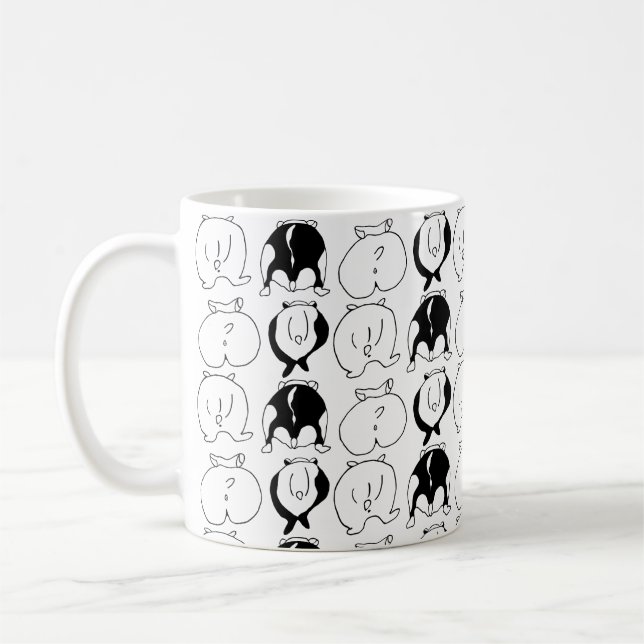 Hamster Hintern Pattern Kaffeetasse (Links)