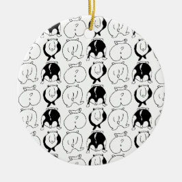 Hamster Hintern Pattern Keramik Ornament