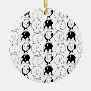 Hamster Hintern Pattern Keramik Ornament