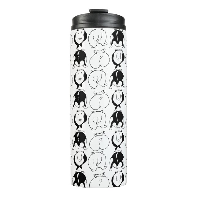Hamster Hintern Pattern Thermosbecher (Vorderseite)