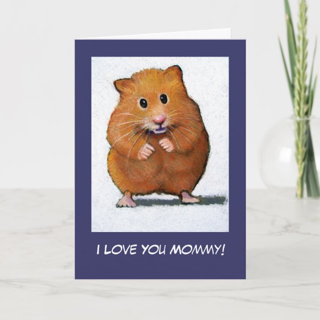 HAMSTER: Ich Liebe dich Mami! Karte (Vorderseite)