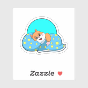 Hamster im Schlaf mit Blanket.PNG Aufkleber