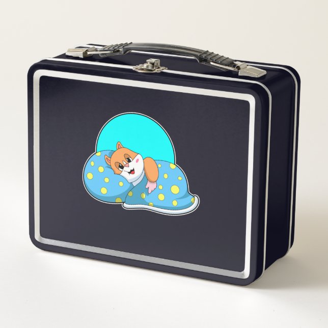 Hamster im Schlaf mit Blanket.PNG Metall Brotdose (Vorderseite)