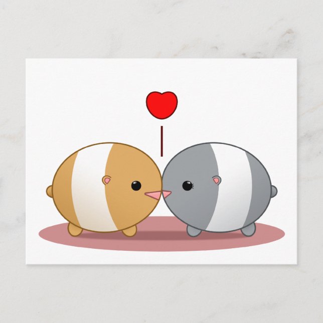Hamster in der Liebe Postkarte (Vorderseite)