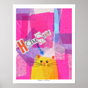 Hamster in Rosa Poster