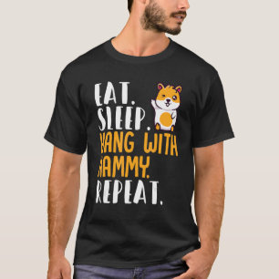 Hamster isst Schlafhang mit Hamam Repeat Hamster T-Shirt