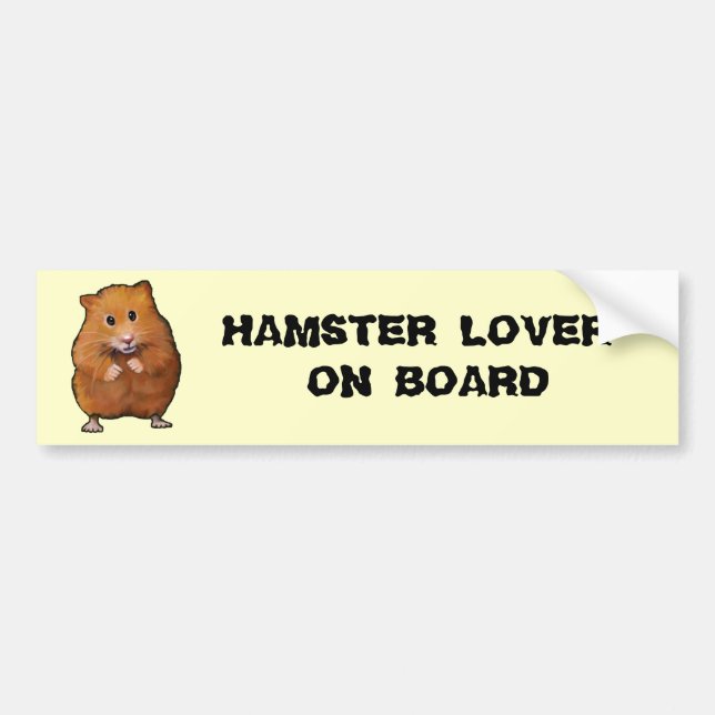 HAMSTER-LIEBHABER-AN BORD AUTOAUFKLEBER (Vorne)