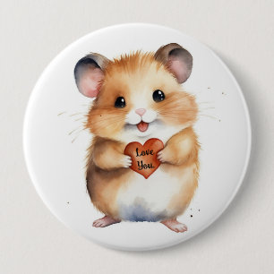 Hamster Liebt Dich Knopf Button
