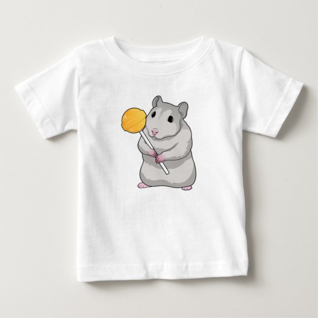 Hamster Lollipop Baby T-shirt (Vorderseite)