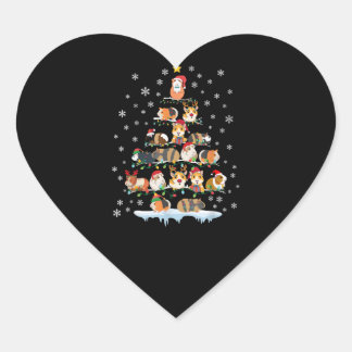 Hamster Lover Christmas Tree Guinea Schweine Gesch Herz-Aufkleber