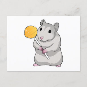 Hamster-Lutscher Postkarte