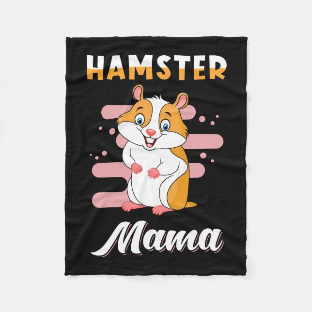 Hamster Mama Fleecedecke (Vorderseite)