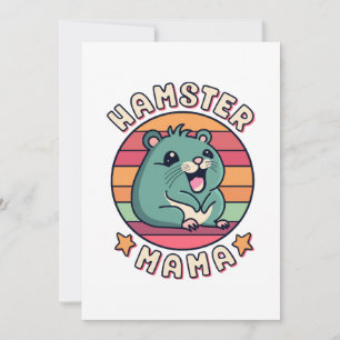 Hamster-Mama Niedlich Kawaii Nagetier-Mutter Feiertagskarte