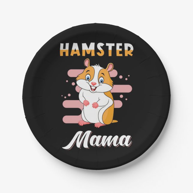 Hamster Mama Pappteller (Vorderseite)