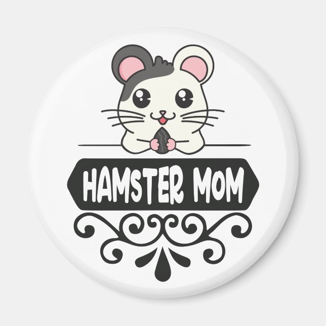 Hamster Mama Tierliebhaber niedlich Magnet (Vorne)