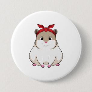 Hamster mit Bandana Button