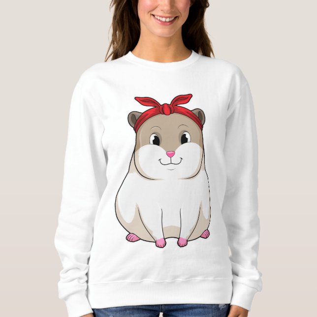 Hamster mit Bandana Sweatshirt (Vorderseite)