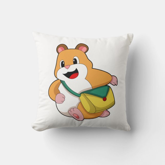 Hamster mit Beutel.PNG Kissen (Vorderseite)