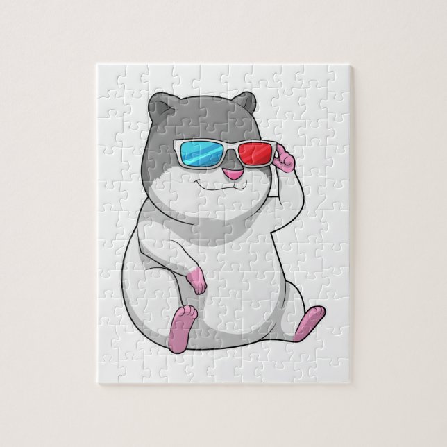 Hamster mit Brille (Vertikal)