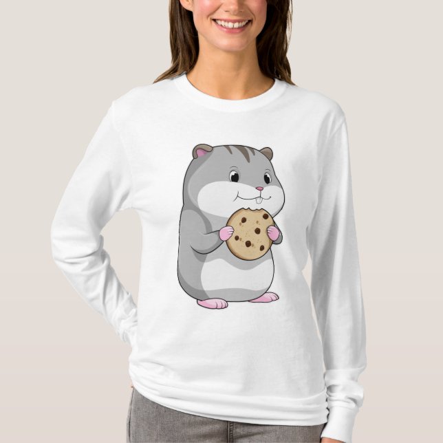 Hamster mit Cookie T-Shirt (Vorderseite)