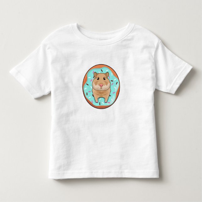 Hamster mit Donut Kleinkind T-shirt (Vorderseite)