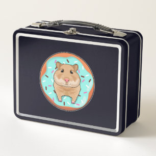 Hamster mit Donut Metall Brotdose