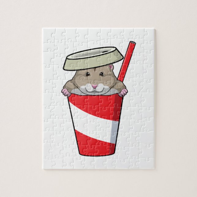 Hamster mit Drink (Vertikal)