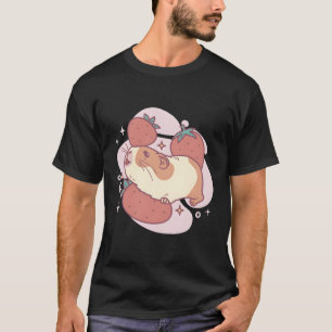Hamster mit Erdbeeren Comic für T-Shirt