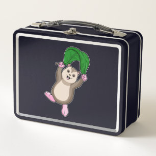 Hamster mit Fallschirm Metall Brotdose