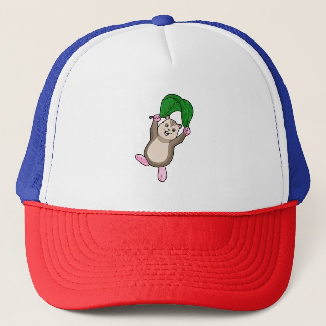 Hamster mit Fallschirm Truckerkappe (Vorderseite)