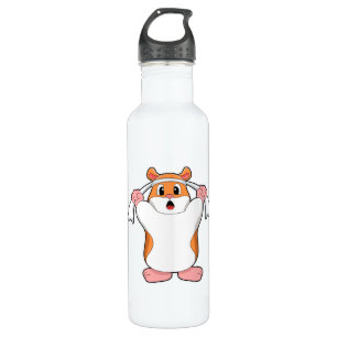Hamster mit Handtuch Edelstahlflasche