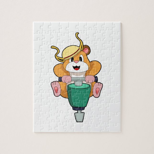 Hamster mit Jackhammer (Vertikal)