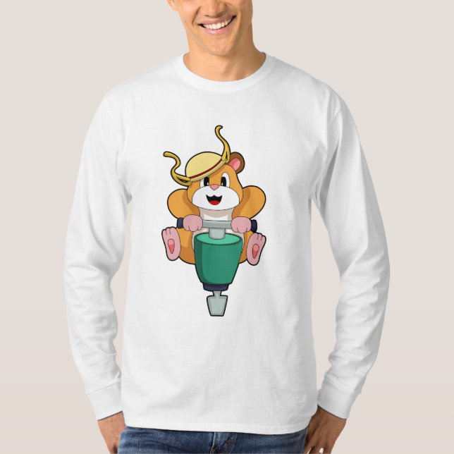 Hamster mit Jackhammer T-Shirt (Vorderseite)
