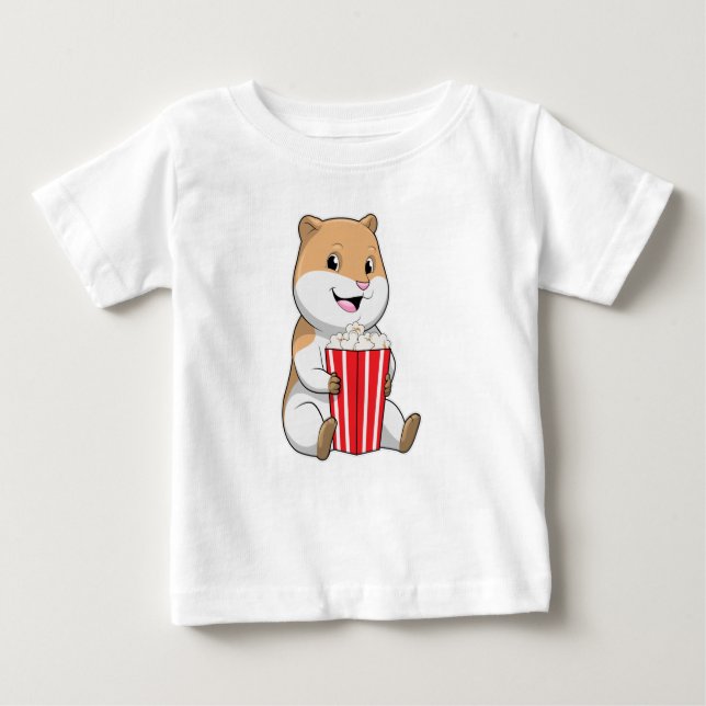 Hamster mit Knochen von Popcorn Baby T-shirt (Vorderseite)