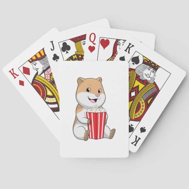 Hamster mit Knochen von Popcorn Spielkarten (Rückseite)